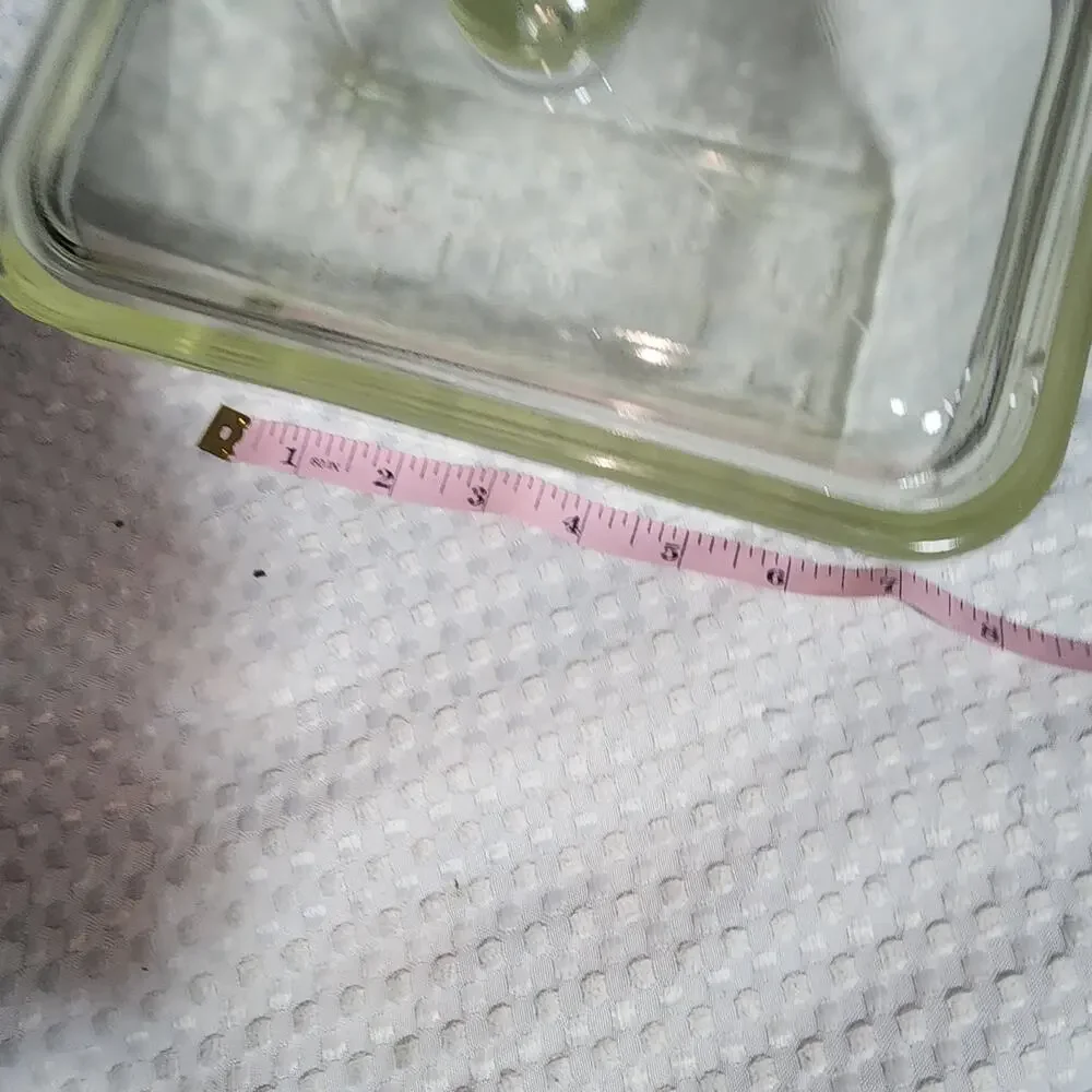 GLASBAKE EUC GLASS LIDDED 1.5 qt LOAF BAKEWEAR PAN GLASS